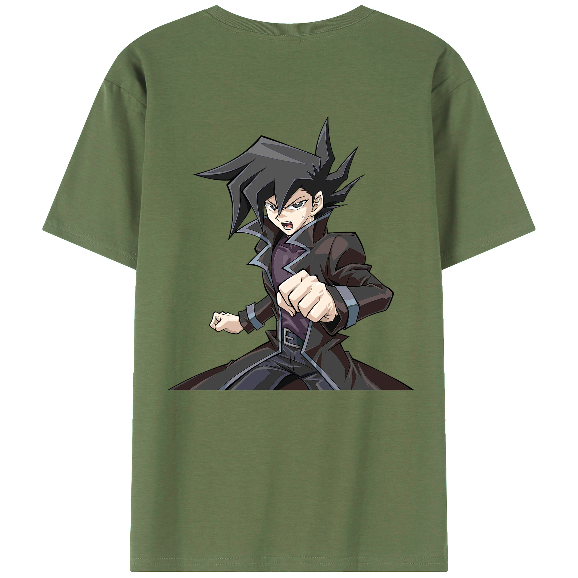 （画像用） 遊☆戯☆王 Yu-Gi-Oh! 綿100％ メンズ半袖Tシャツ（バックプリント） 通気性